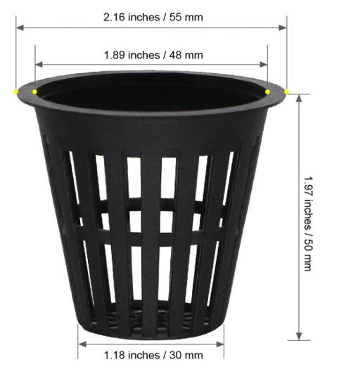 Corrosion Resistant Hydroponic Planting Plastic Cup for Healthy and Strong Plants