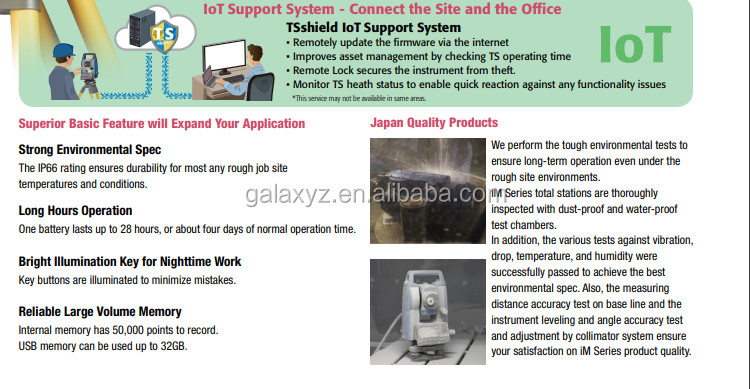 Sokkia IM105 Waterproof Manual Total Station Dual Axis 171mm