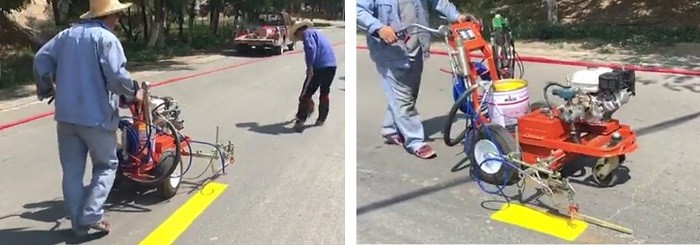 High Pressure Airless Spraying Road Marking Spray Paint Machine For Highway