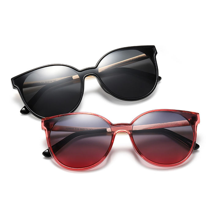 Unisex Metal UV400 Vintage Sun Shades Girls 150MM Retro Cateye Sunglasses Women