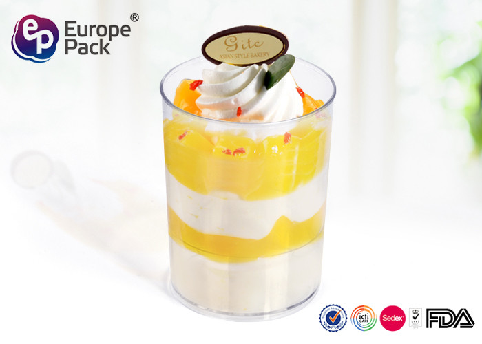 Disposable Small Dessert Cups Ps Container 6.5Cm Hight , 4.8Cm Top Diameter
