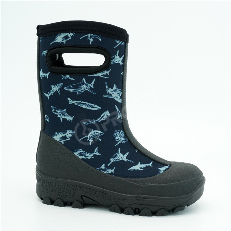 Lightweight Kids 32EU Neoprene Waterproof Rain Boots Acid Resistant