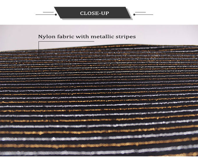 Metallic Stripe Maxi Party Dress