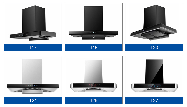 Touch Switch Kitchen Electric Modern Stylish Extractor T Shape Cooker Hood Range Hoods