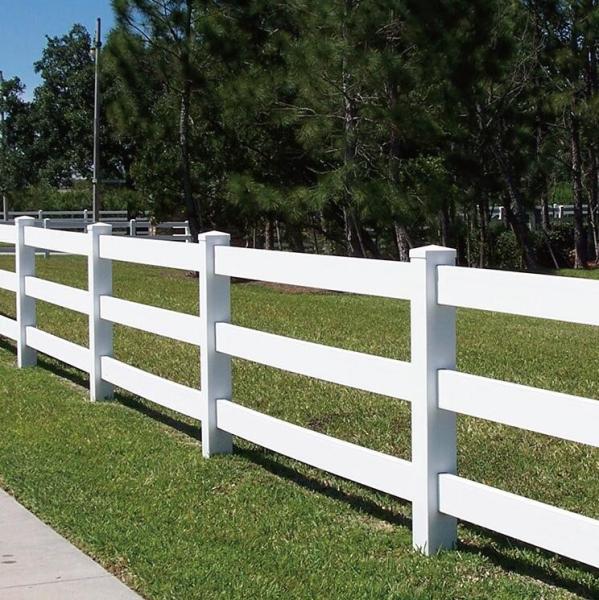 Free Sample 1.2m Height White 3 Rails Heavy Duty Vinyl Fence Horse PVC Farm