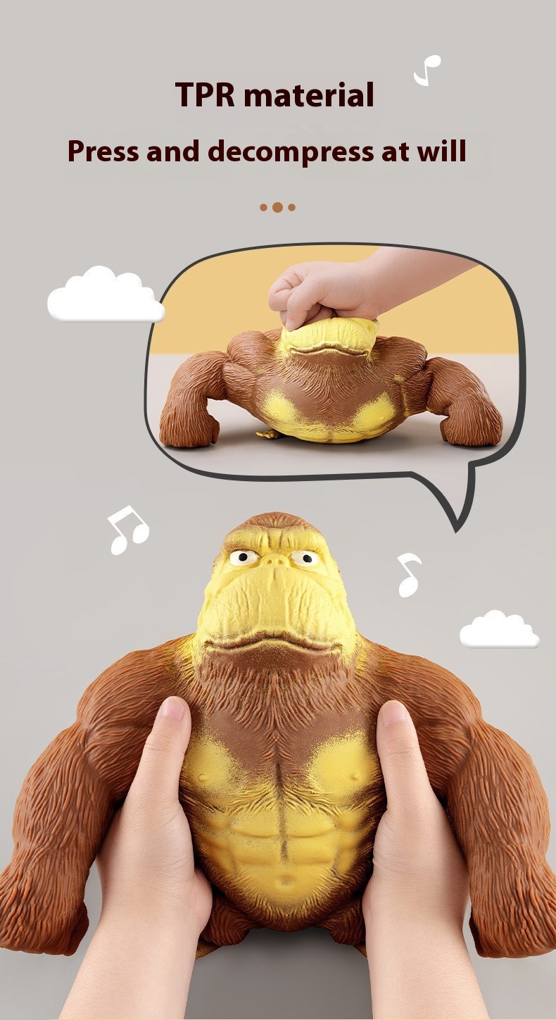 Children's Pinch Toy Gorilla Vent Pinch Slow Rebound Toy Decompression Sand Molding Soft Glue