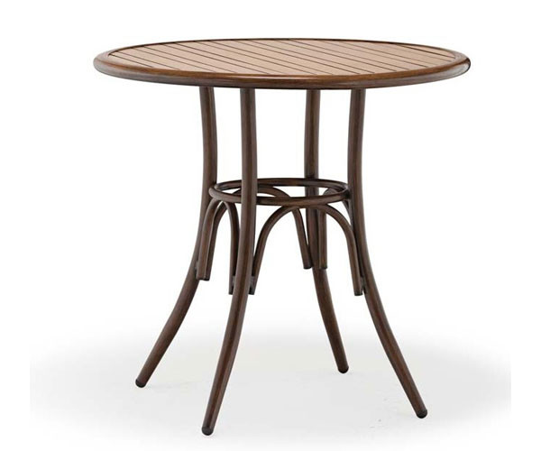 Patio Folding Bistro Bar Table Iron 180cm Wood Steel Garden Pub Cafe