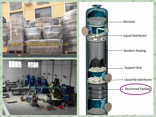 0.1mm Metal Plate Tower 350Y Distillation Packing Custom Fabricated Shape Size