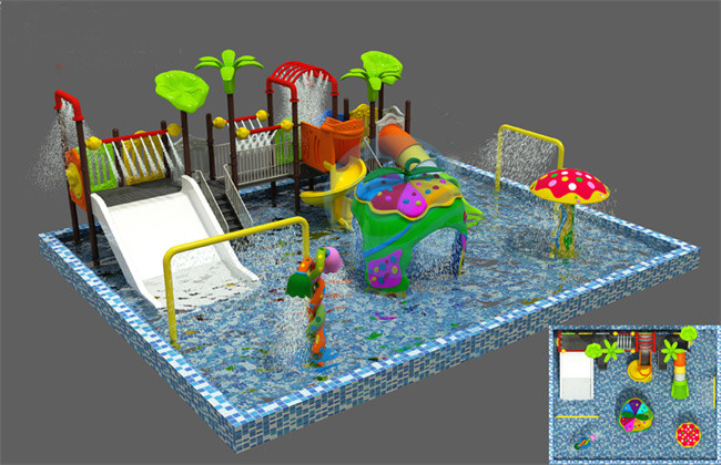 Anti UV Aqua Park Playground Spray Park Fiberglass Family Water Slides