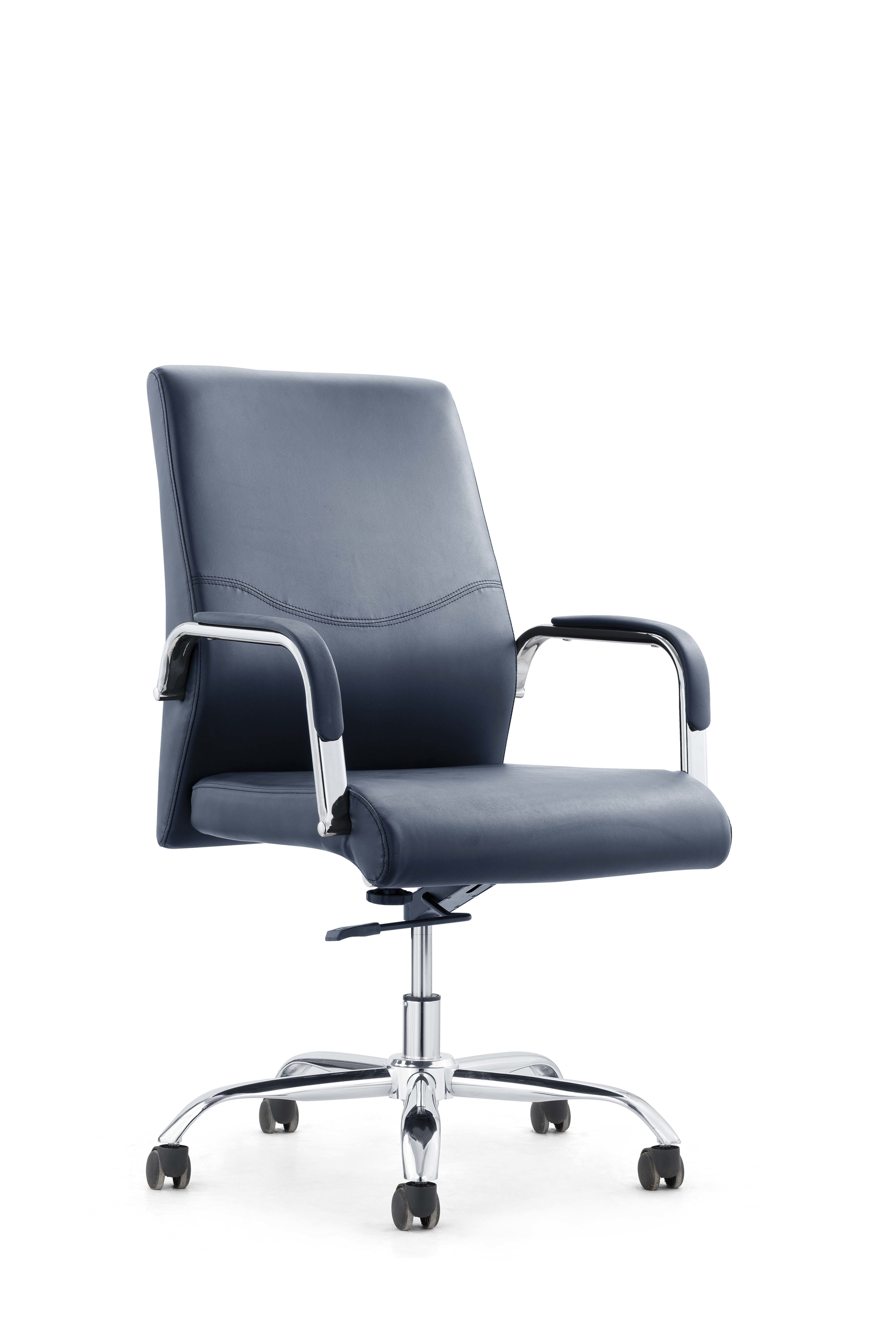 1175-1235mm Computer Chair Adjustable Height , Office Leather Rolling Chair