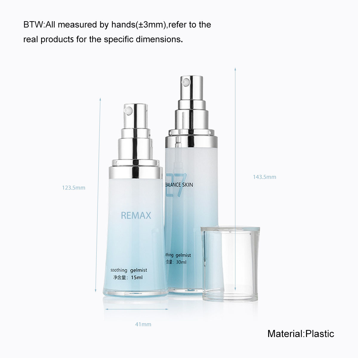 15ml 30ml Airless Cosmetic Pump Bottles Minimalist Design For Skincare