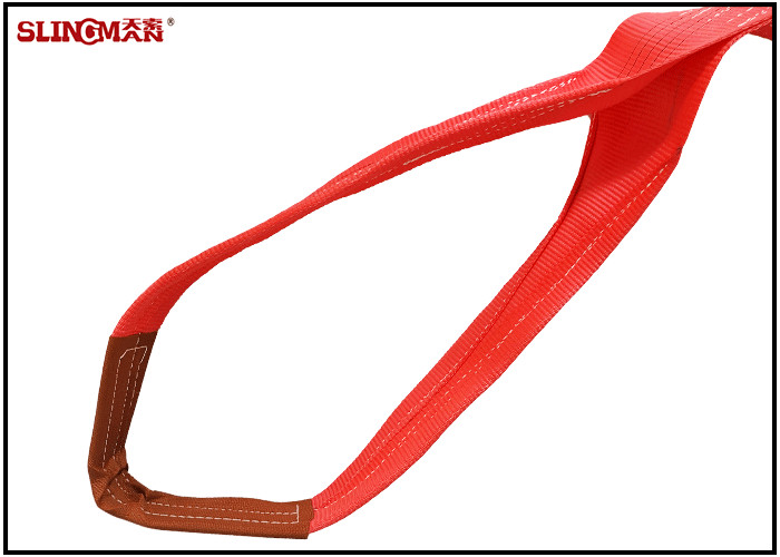 Lifting Hoisting Belt 5t Polyester Flat Webbing Slings / Webbing Strap