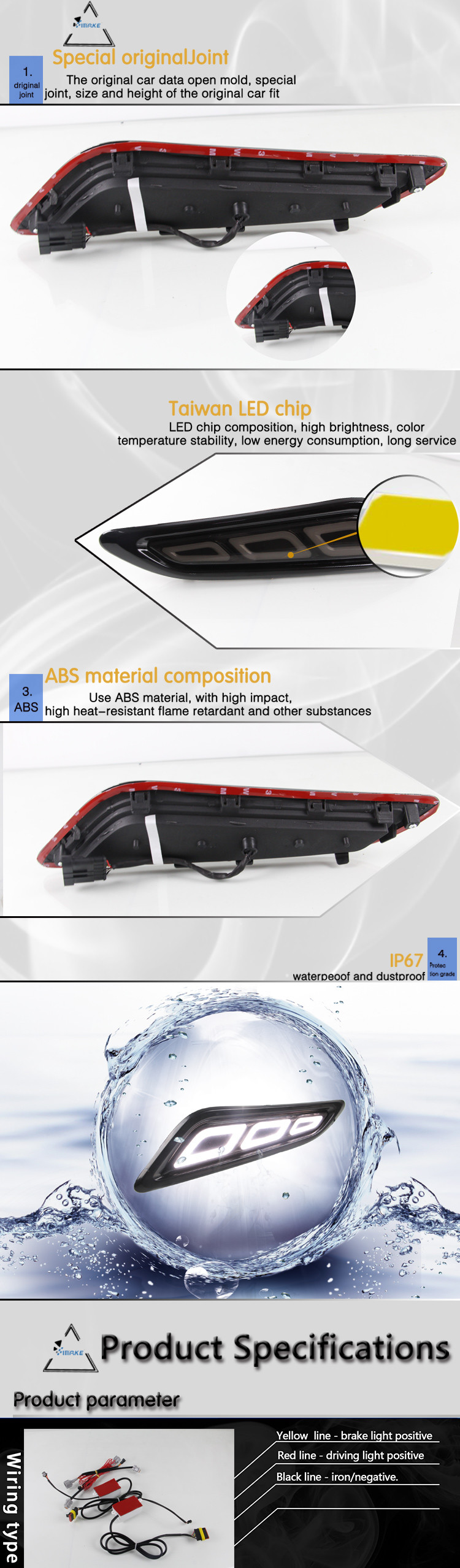 Car Fender Side Marker Lights Yellow Turn Signal Lamp Accessor For Nissan Patrol