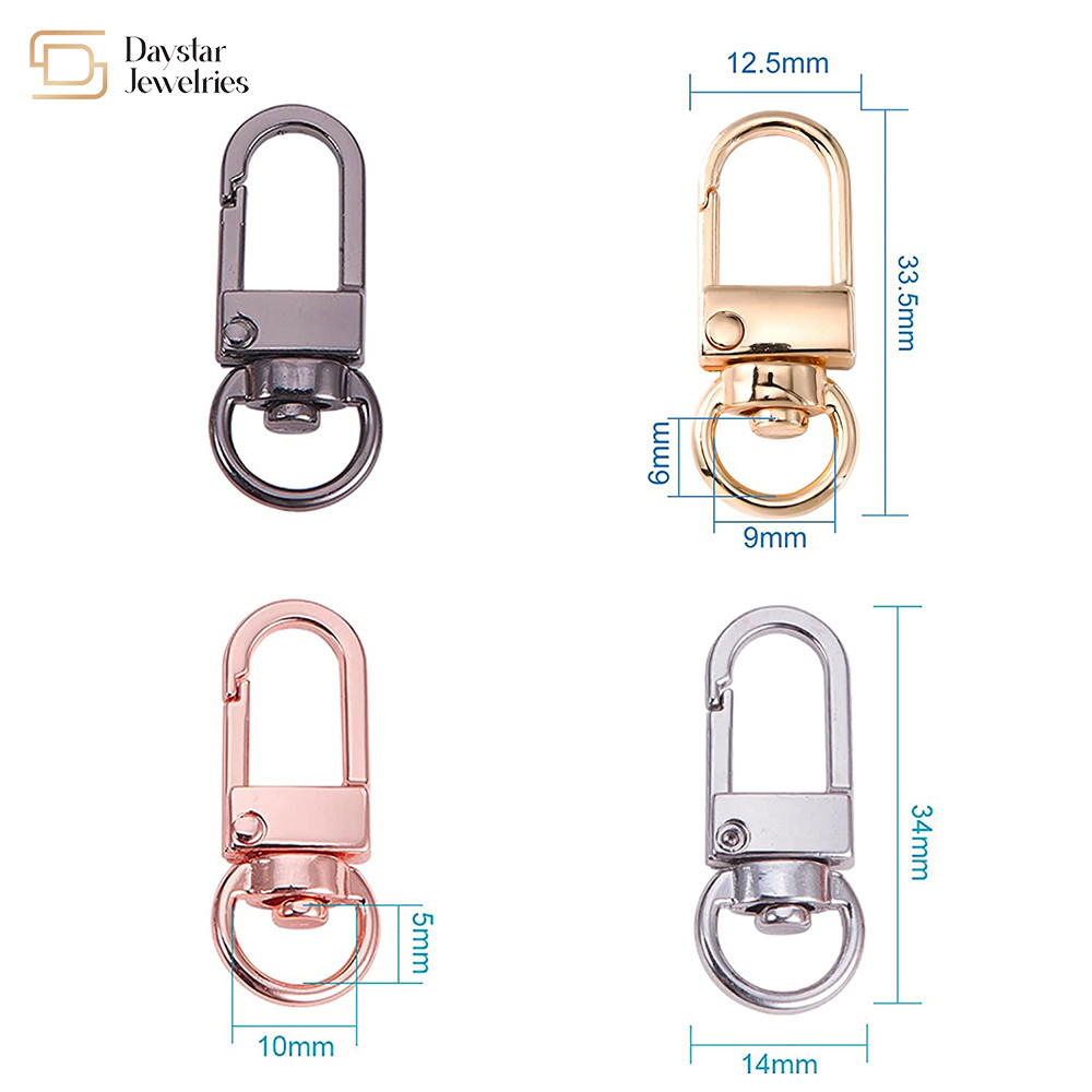 Metal Lobster Swivel Clasp , Lanyard Spring Snap Hooks For Diy Bag Keychain