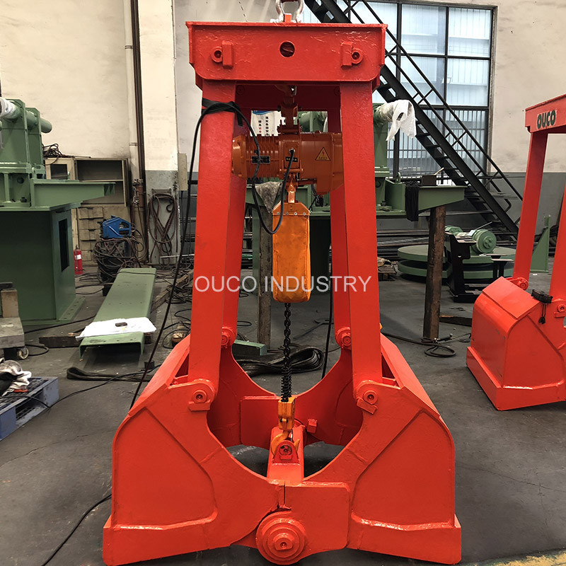 2 Rope 0.5cm Hydraulic Grab Bucket Remote Control Electro Capacity Clamshell Used In mines