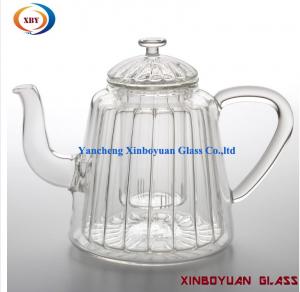 China Ribbed Fire resistant Glass Stove Top Tea Kettle on sale