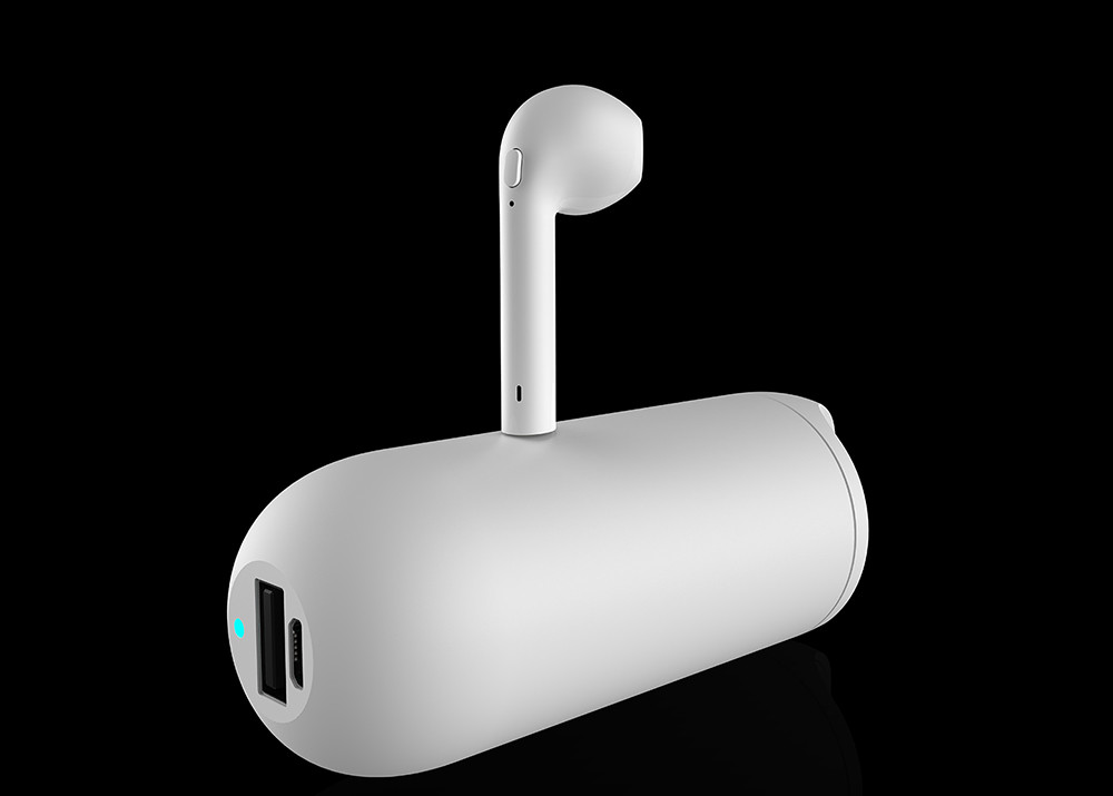 3300mah Power Bank Bluetooth Mono Earphone , 4.2 I9 Tws Mono Bluetooth Earbud