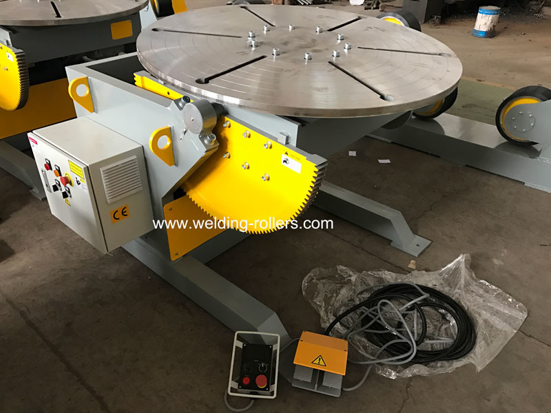 2 Ton Automatic Rotary Welding Positioner With 0~90 Degree Tilting Angle