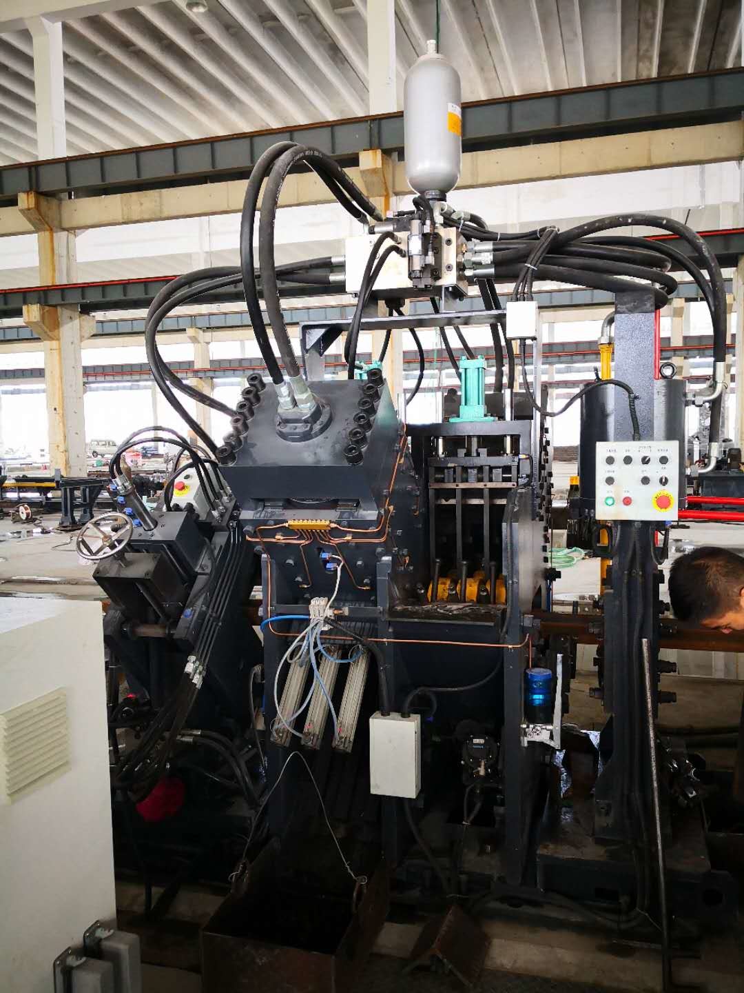 Low Noise High Efficiency CNC Angle Punching Machine Line Stable Workpiece Precision