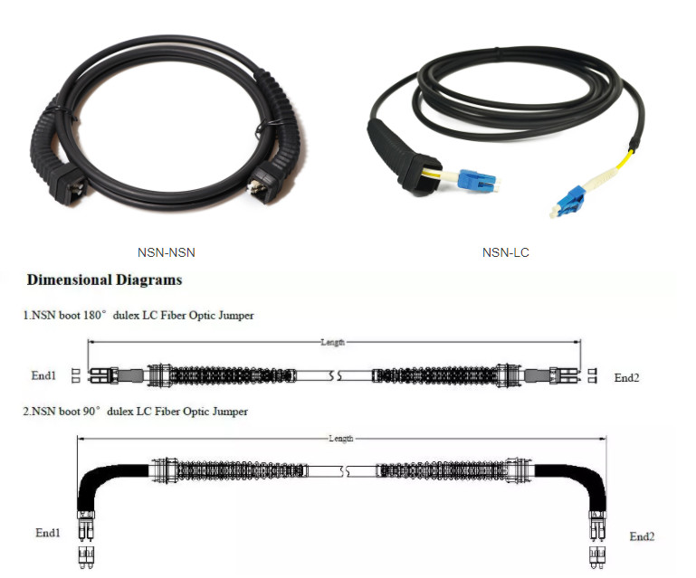 Dusty Proof FTTA Outdoor Fiber Optic Cable With Nsn Uni-Boot For Nokia BBU/RRU