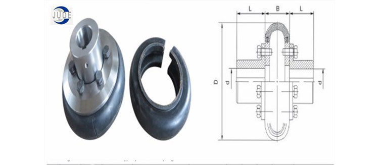 High Elasticity Rubber Tyre Flex Coupling Customized 200mm - 710mm Dimensions
