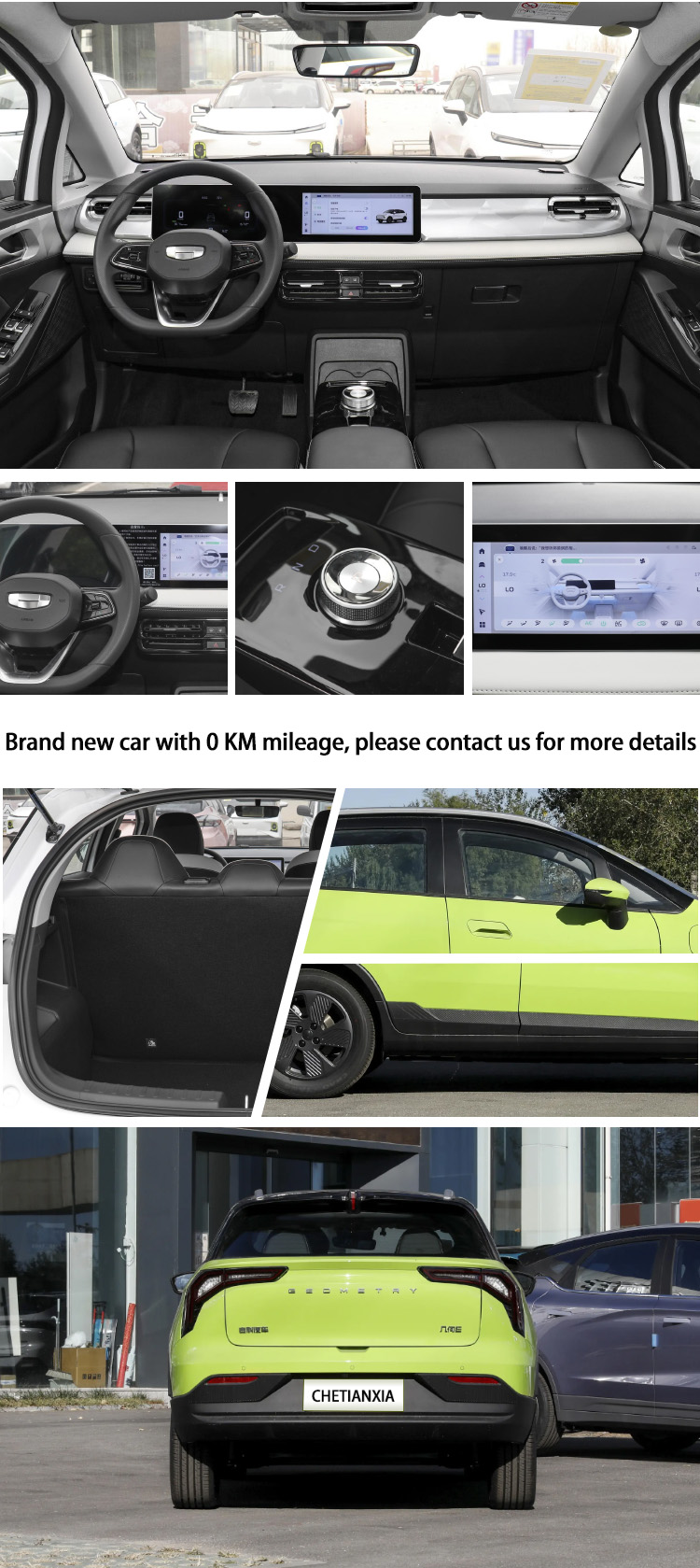 Pure Electric Used Geely Car 5 Seat small 5 door cars SUV Vehicles