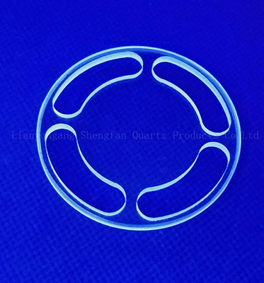 Transparent Quartz Glass Plate With Hole Semiconductor Laser Drilling 100mm