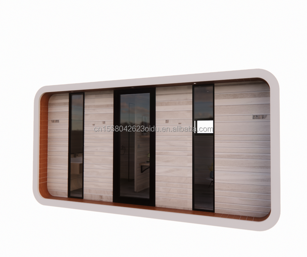 Family Living Wooden Floor 20ft Seashore Holiday Special Shaped House with Customized Color and Fast Installation