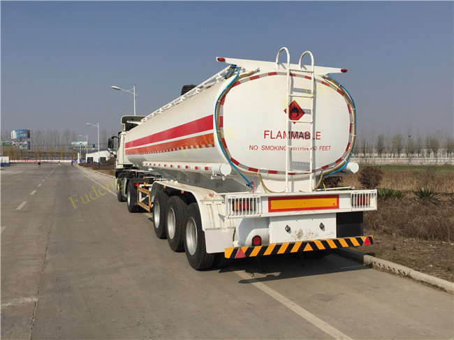 38000 liters fuel tanker semi truck trailer air suspension diesel delivery