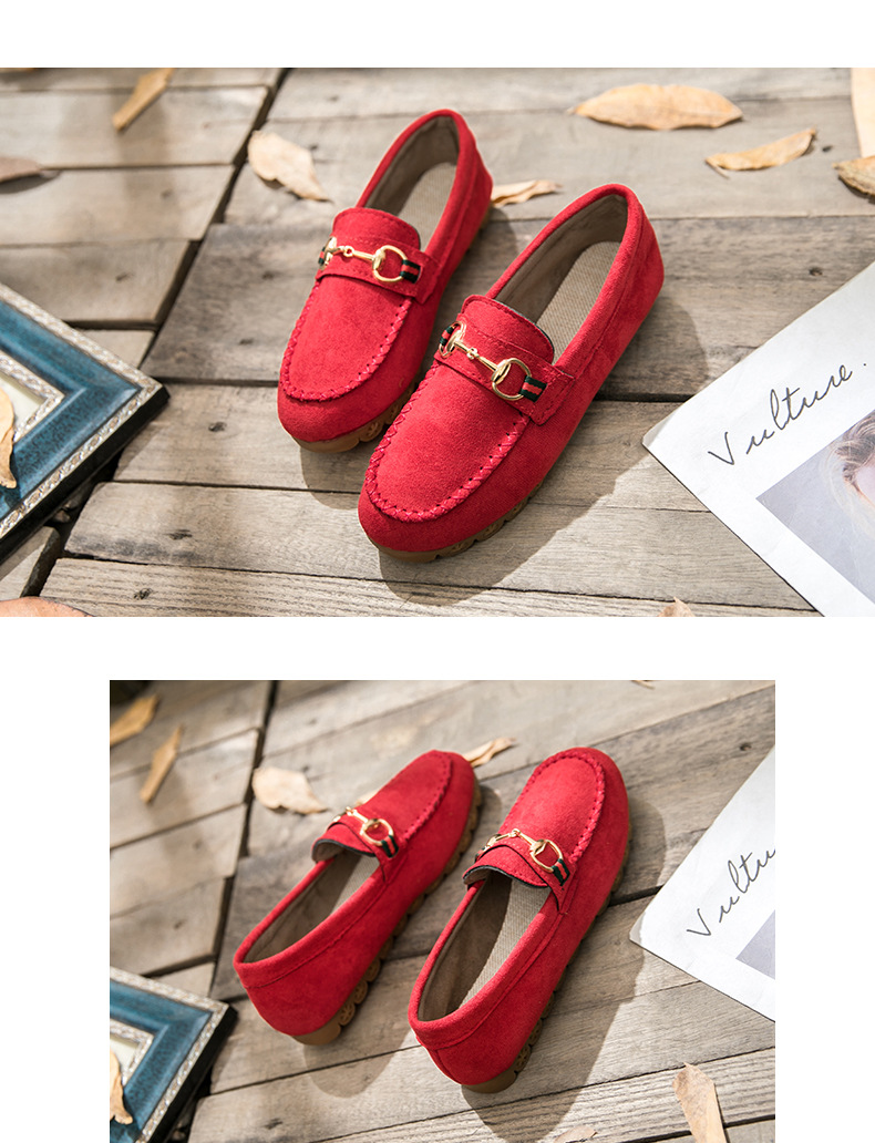 Warm Women's Casual Loafers Soft Bottom Plus Velvet Flat Shoes New Styles