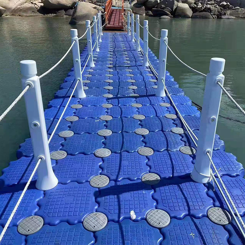 Durable Grey/Orange/Blue HDPE Modular Floating Cube Jet Ski Dock Floating Walkway