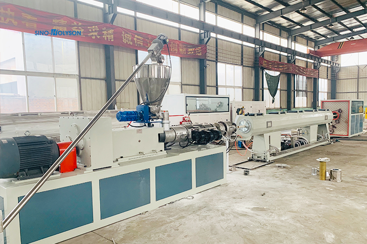 110kW Power Sino-HS 3 Layer PVC Pipe Making Machine / HDPE Pipe Machine / PPR Pipe Machine