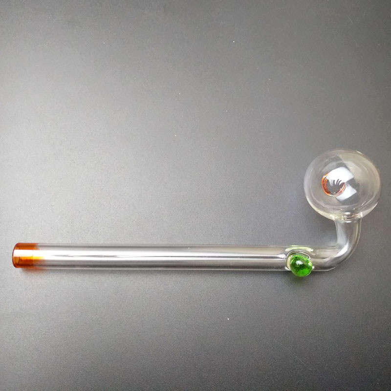 Curved Glass Oil Burner Bong Pipe With Different Colored Customized Logo