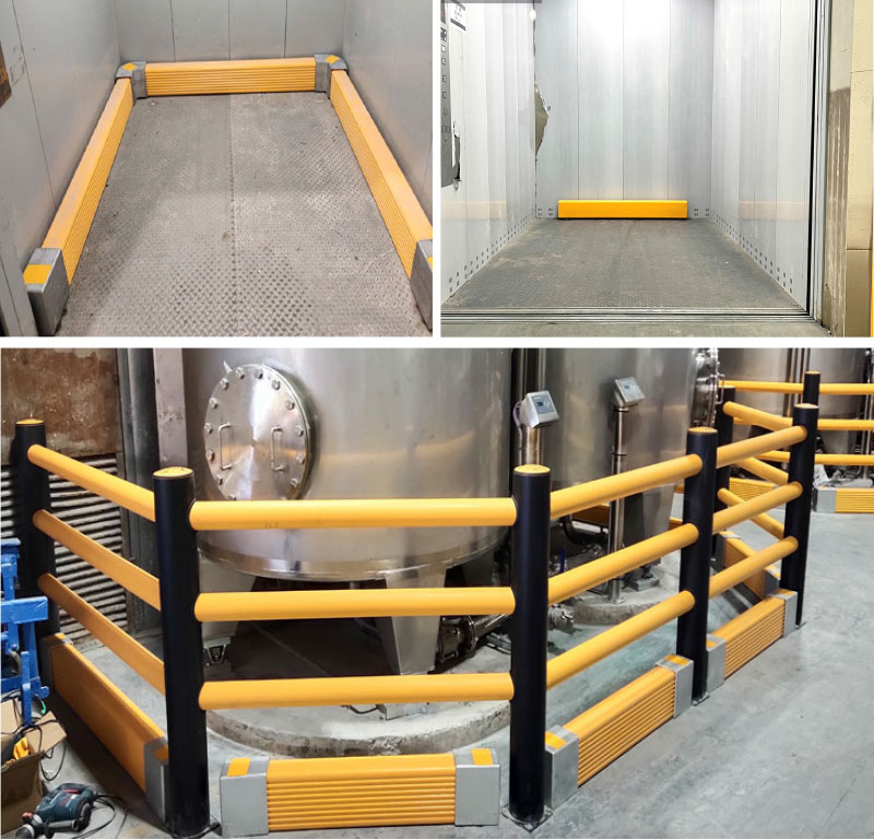 Flexible Pedestrian Barrier  Anti-Collision Guardrails Warehouse Safety Barrier Traffic Guardrails