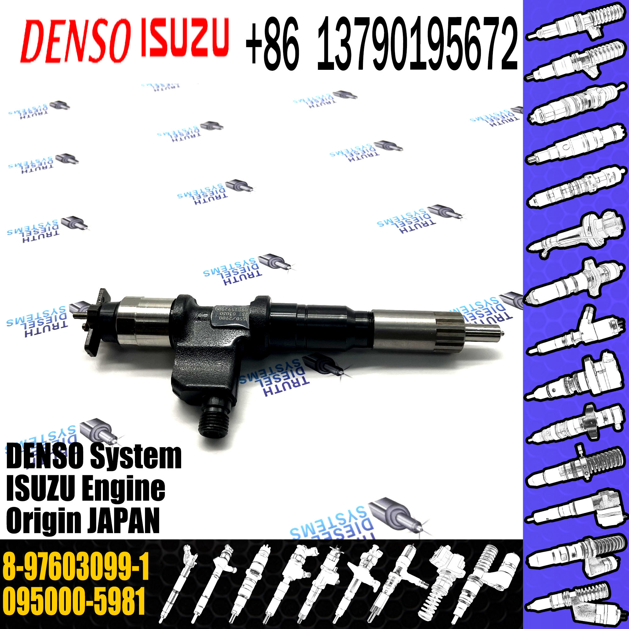 Diesel Fuel Injector 8-97603099-0 095000-5980 095000-5981 8-97603099-1 8-97603099-2 for isuzu 4hk1 6hk1