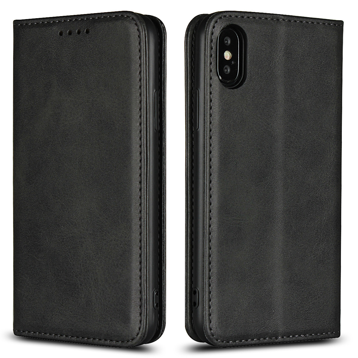 iPhone XS Wallet Case, Premium PU Leather Flip Cover[Kickstand Feature] For iPhone 6,7,8,X,XS,XS MAX,XR