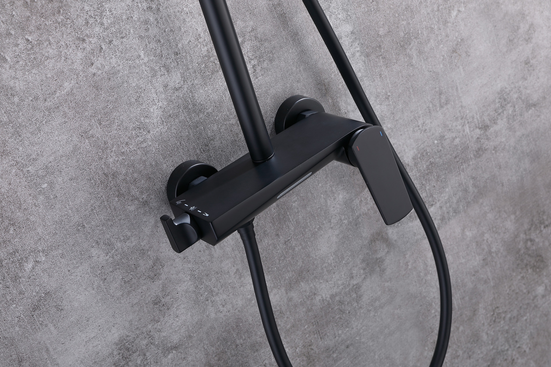 Brass Matte Black Shower Faucet Set Chrome Nickle Surface finishing