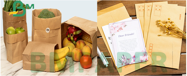 Virgin Pulp 80gsm 85gsm Kraft Golden Paper For Evelopes Manufacturing 73.5 x 54cm
