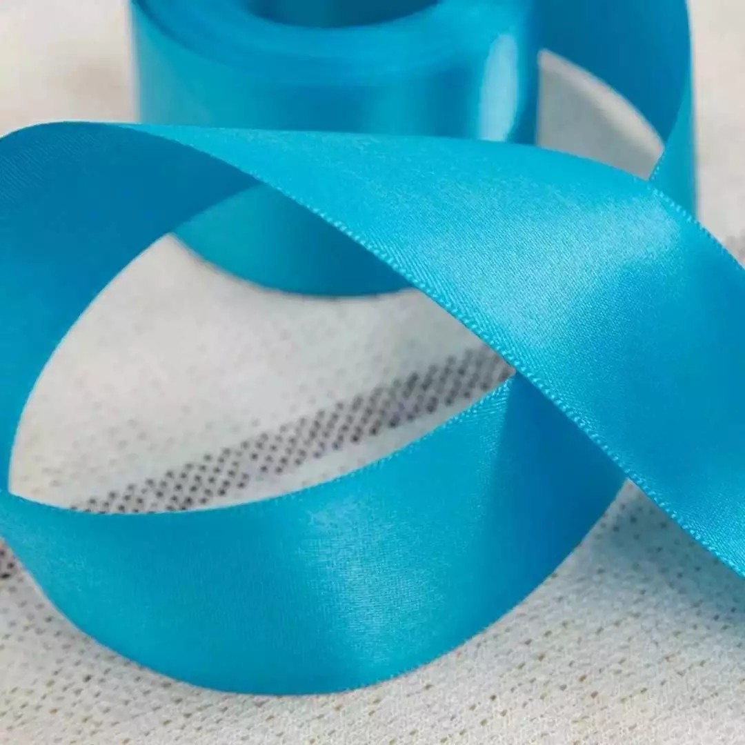 Factory price polyester solid color single/double faced satin ribbon