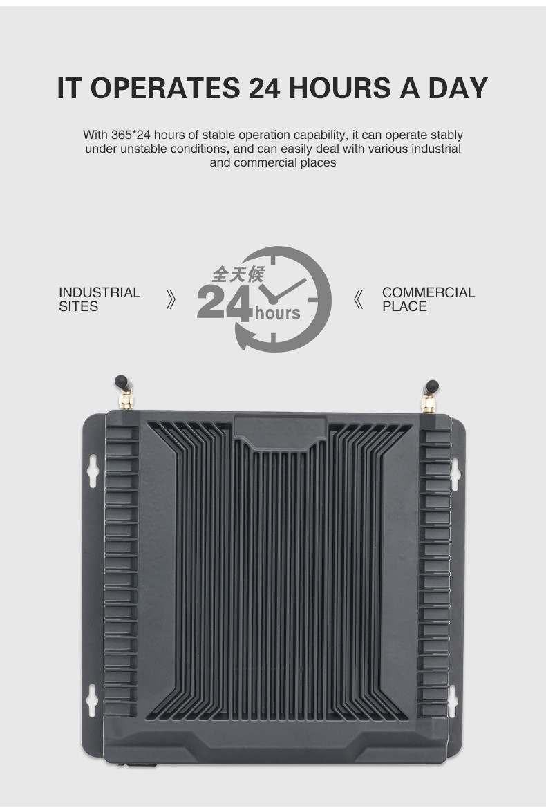 Gigabit Port Dual Com Port Core I3 I5 I7 Linux Fanless Industrial PC