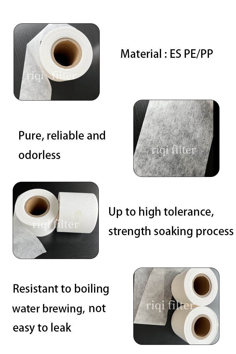 Food Grade Heat Sealing 125mm Paper Tea Filter Material Eco Friendly