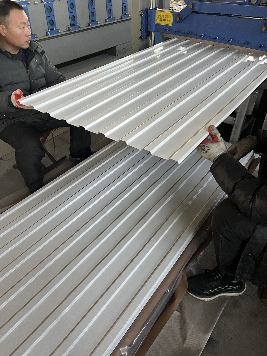 Frost White Cold Room Storage Roof Panel Beckers Paint AZ150 20 Years Warranty Corrugated Sheet Painted Steel Sheets