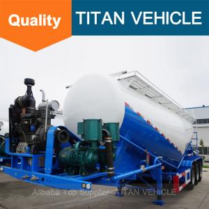 China Lime Powder Trailer Tanker ， Bulk Fly Ash Trailer ，  Land plaster tank trailer | Titan Vehicle on sale