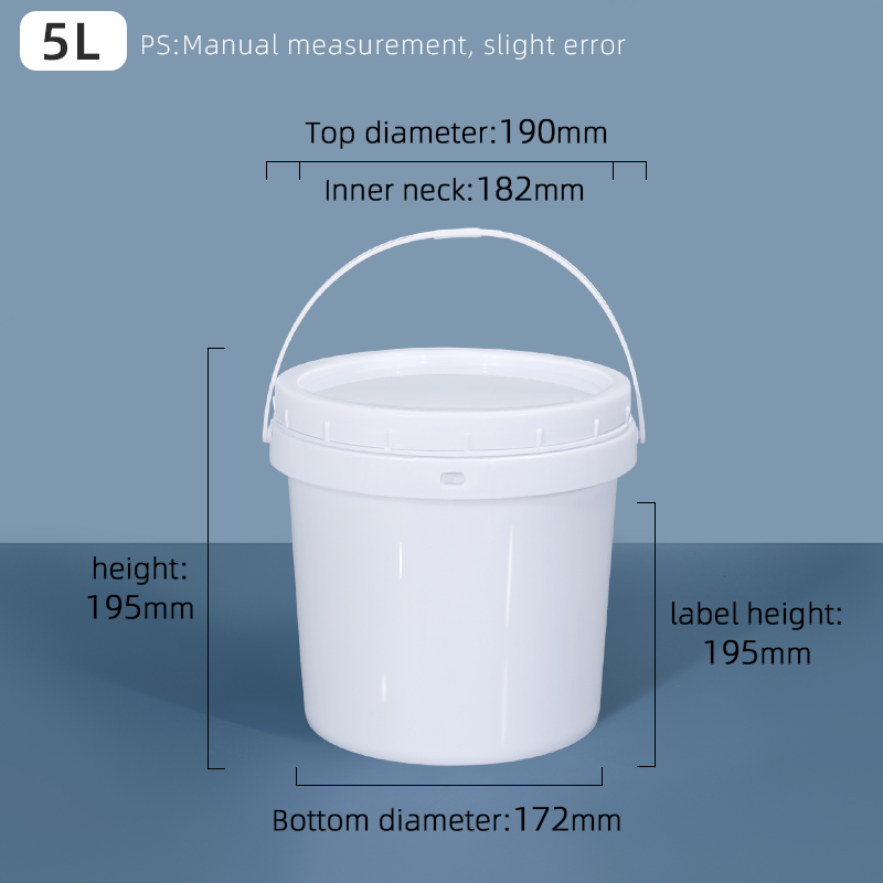 20L Plastic Bucket With Screw Lid For Veterinary Medicine House Industry as the photo