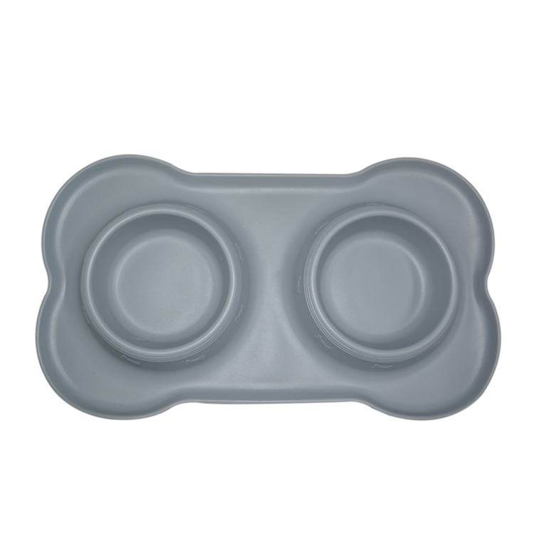 Double Pack Silicone Pet Supplies Customized Logo Dog Pet Feeding Bowls