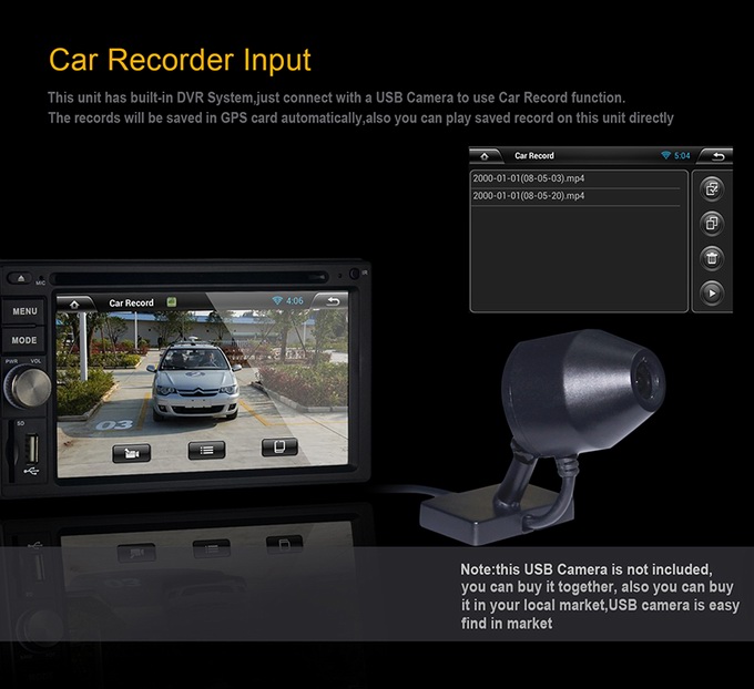 Ouchuangbo Auto GPS Radio Stereo Universal Car DVD Navi Multimedia Kit Android 4.2 System OCB-2816B