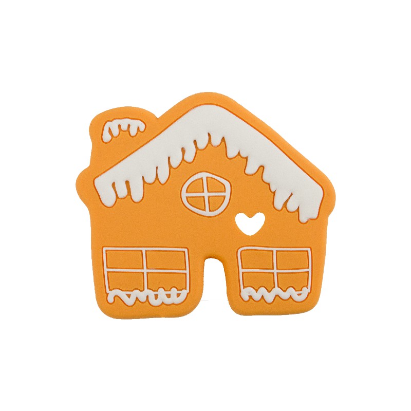 Christmas Gingerbread Man Soft Silicone Teether Colorful For Baby Teething