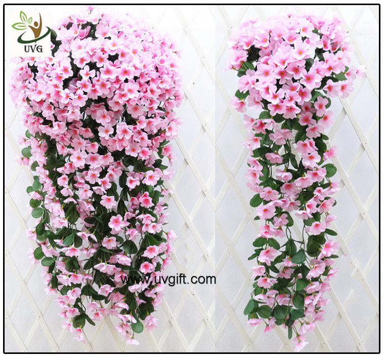 UVG artificial flowers wholesale hanging silk violet wreath for wedding flower arrangements WIS017