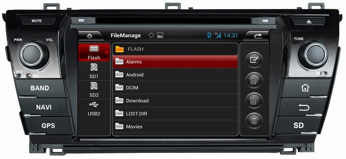 Ouchuangbo Auto Radio Stereo GPS Android 4.2 System for Toyota Corolla 2014 DVD Player 3G Wifi USB TV iPod OCB-7019C