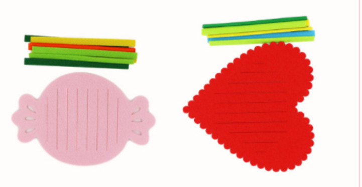 kids children felt non-woven knitted work creative diy crafts kits kids hand craft knitting weaving DIY felt material